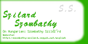 szilard szombathy business card